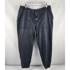 Lularoe Jeans Womens 34 Black Wide Leg Tapered Joggers L-162152 (36x28)